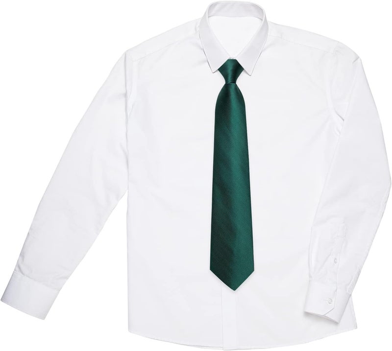 DiBanGu Boys Pre-tied Neckties and Pocket Square Set Adjustable Strap Tie for Kids Wedding Party Graduation School Uniforms - Image 4